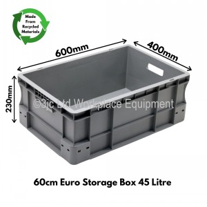 Heavy Duty Stacking Euro Box 60cm 45 Litre